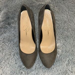 Women’s suede gray heel